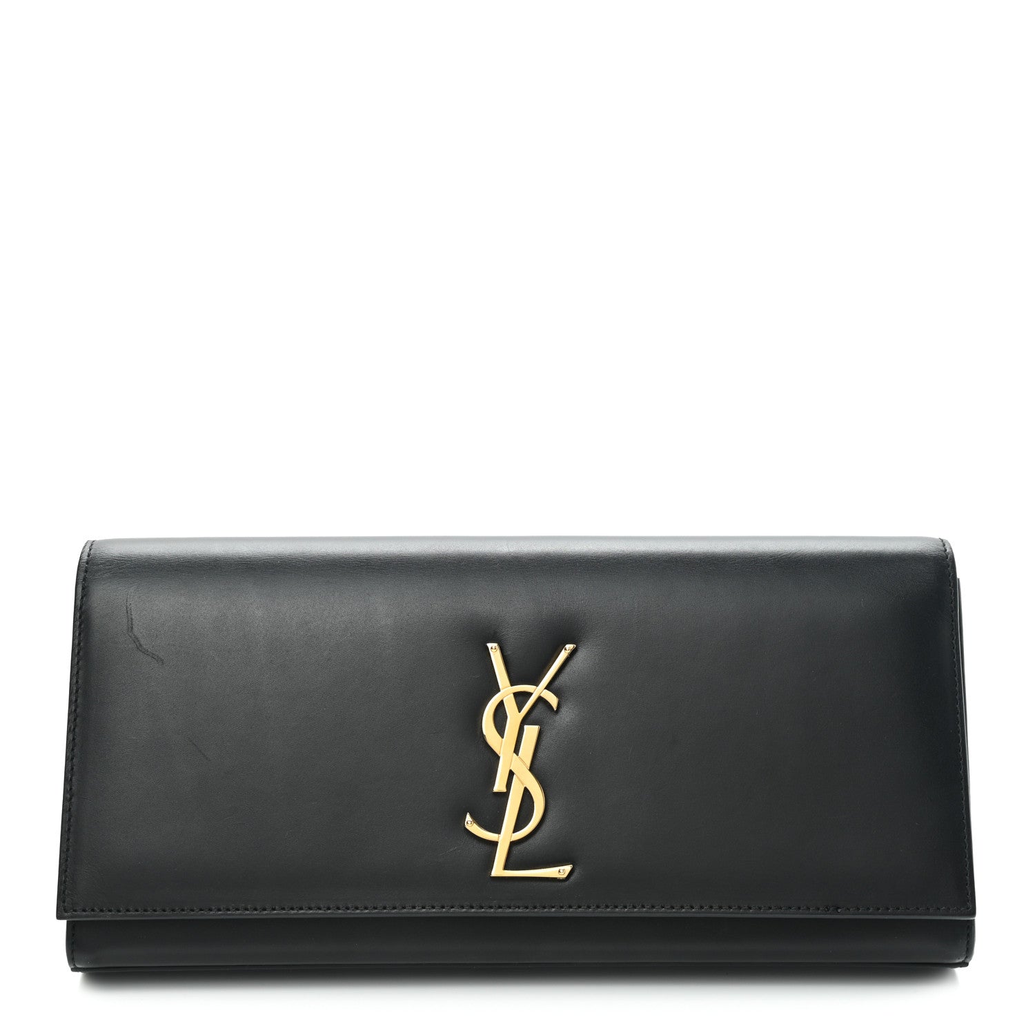 Saint Laurent Calfskin Classic Monogram Cassandre Clutch Black 1 of 10