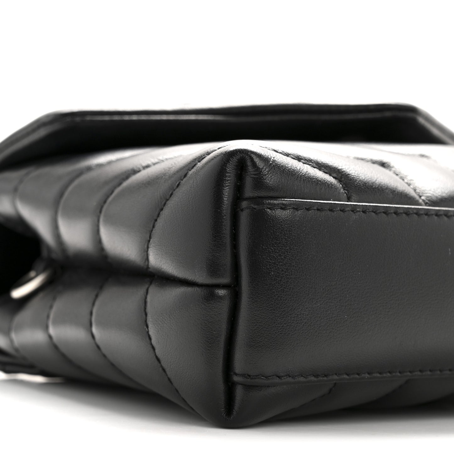 Calfskin Y Quilted Monogram Toy Loulou Crossbody Bag Black