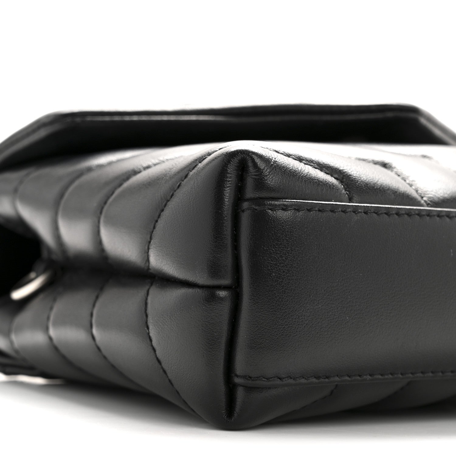 Saint Laurent Calfskin Y Quilted Monogram Toy Loulou Crossbody Bag Black 9 of 11