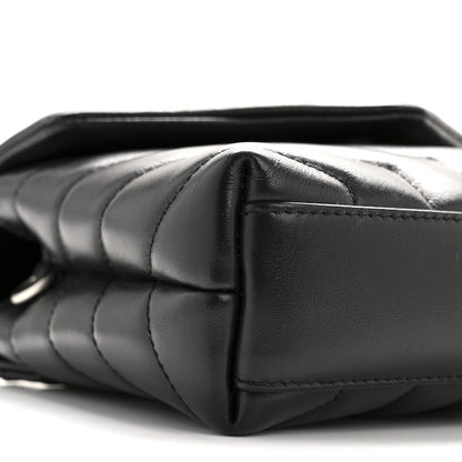 Saint Laurent Calfskin Y Quilted Monogram Toy Loulou Crossbody Bag Black 9 of 11