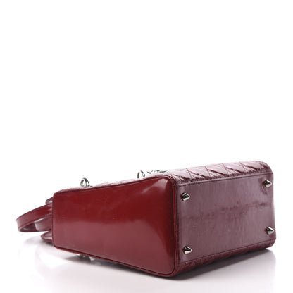 Christian Dior Patent Cannage Medium Lady Dior Red 4 of 11