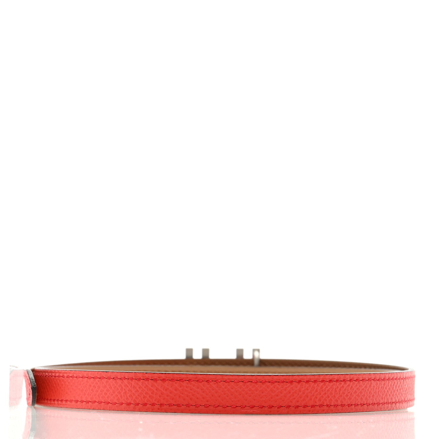 Hermes Swift Epsom Lacquered Metal 13mm Au Carre Double H Belt 70 28 Chai Rose Jaipur 2 of 4