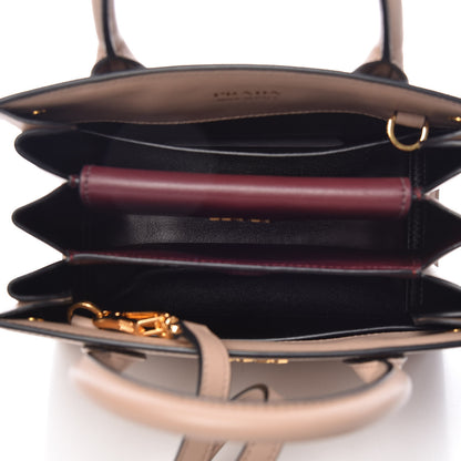 Prada Saffiano City Calfskin Small Bibliotheque Top Handle Cammeo Granato 5 of 11