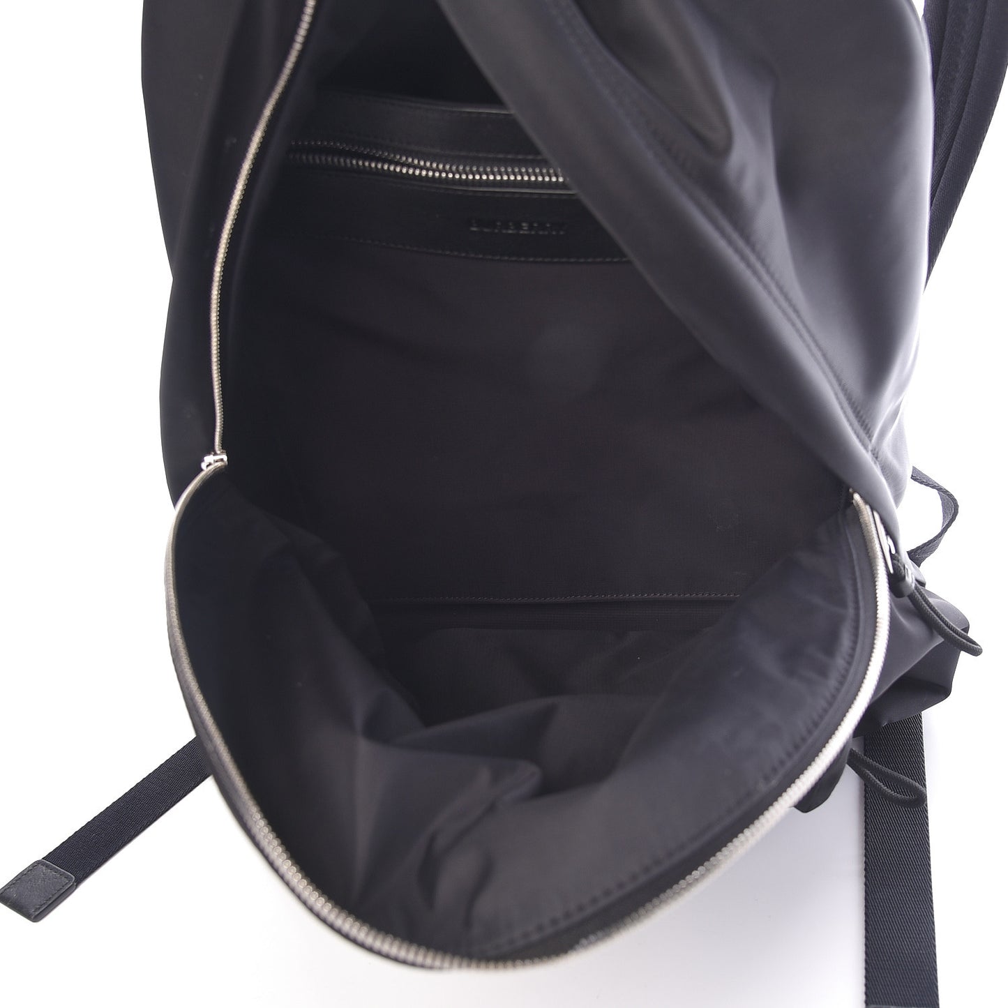 Nylon Logo Print Backpack Black