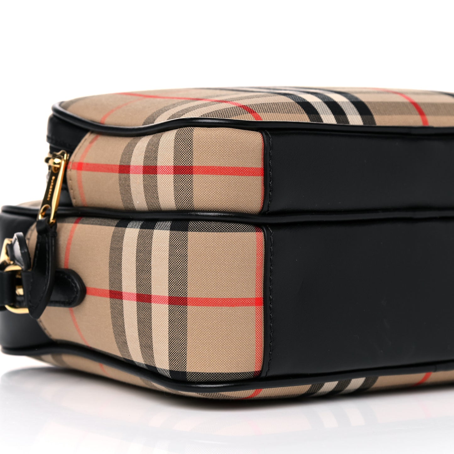 Calfskin Vintage Check Medium Camera Bag Archive Beige