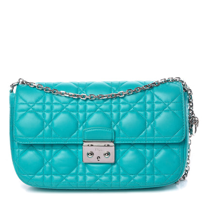 Christian Dior Lambskin Cannage Miss Dior Promenade Pouch Mer Du Sud 1 of 9