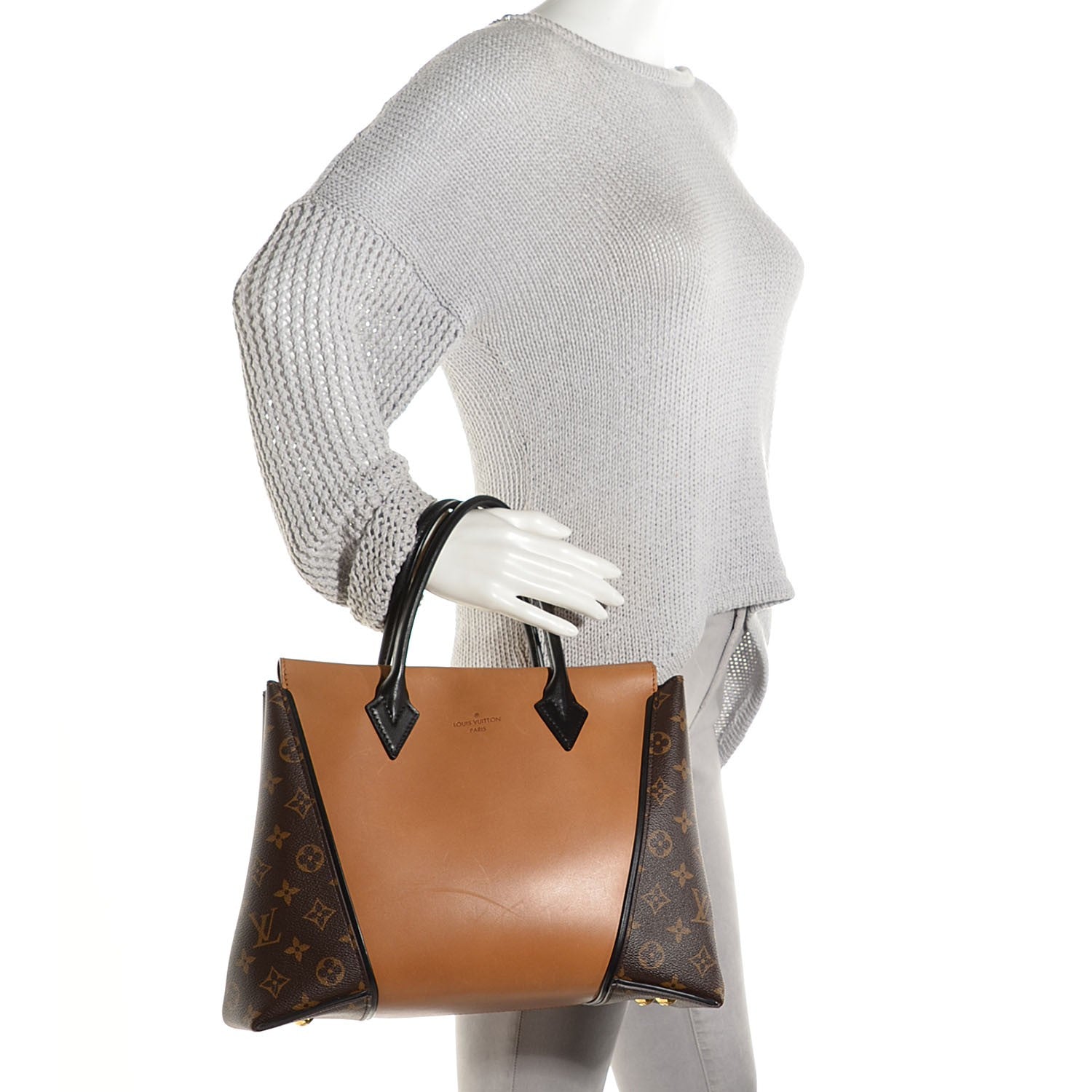 Louis Vuitton Monogram Cuir Orfevre Tote W PM Noisette 2 of 7