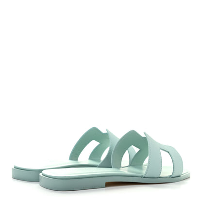 Hermes Epsom Oran Sandals 36 Vert Embrun 4 of 8