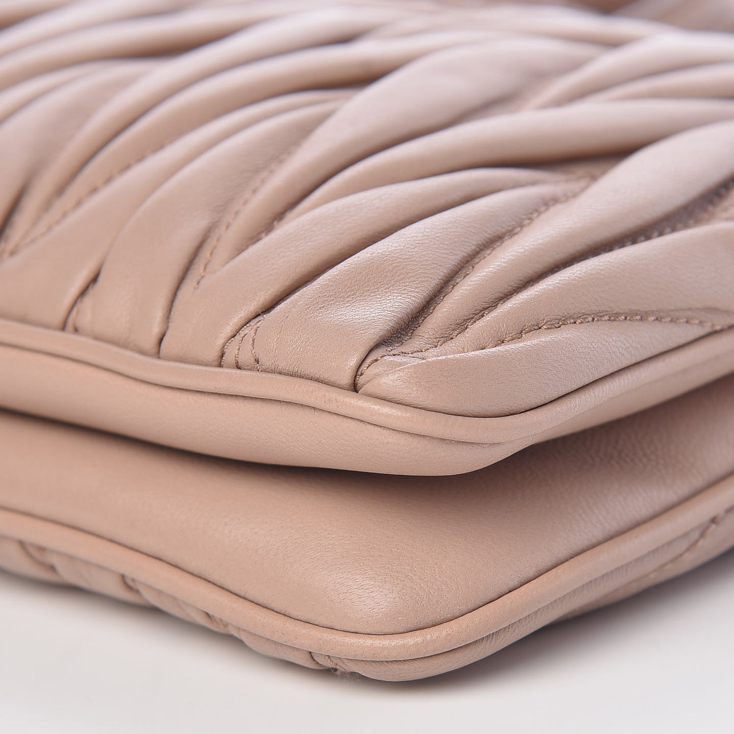 Nappa Matelasse Double Zip Crossbody Cammeo