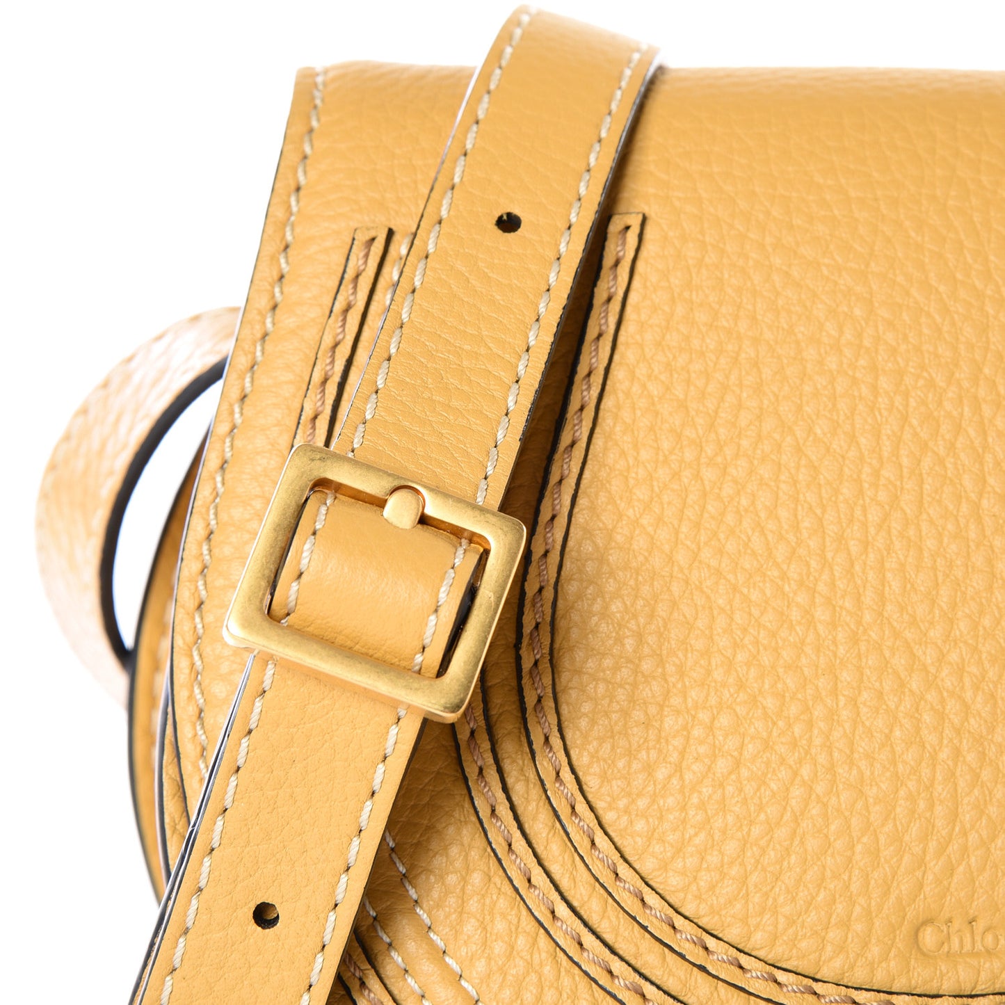 Calfskin Mini Marcie Round Crossbody Bag Dusty Yellow