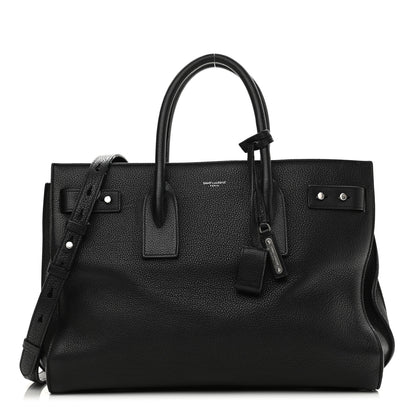Saint Laurent Grained Calfskin Medium Souple Sac De Jour Black 2 of 29