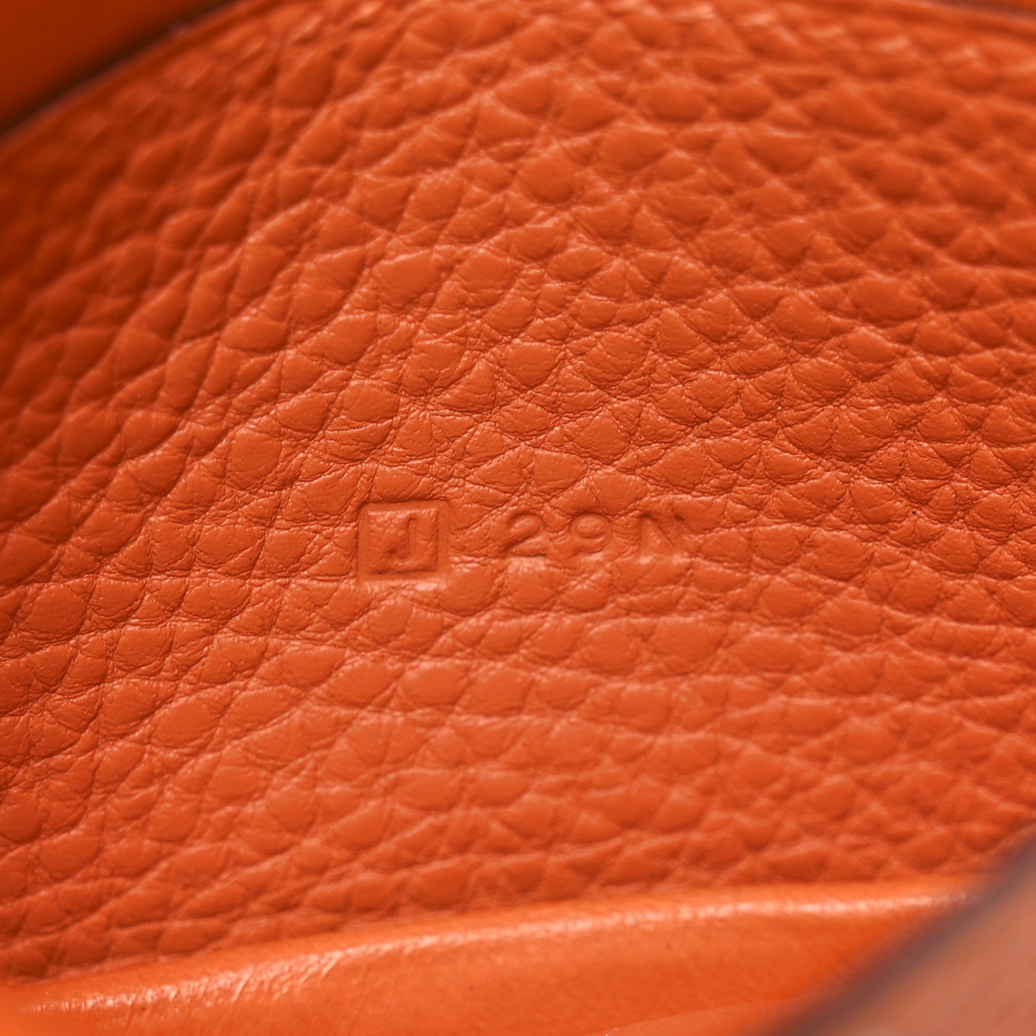 Hermes Togo Dogon Card Case Key Holder Orange 7 of 7