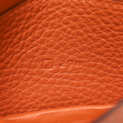 Hermes Togo Dogon Card Case Key Holder Orange 7 of 7
