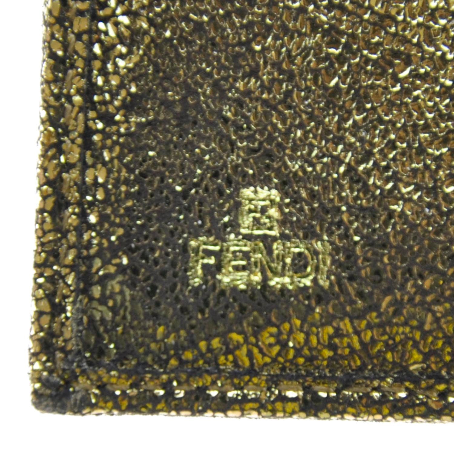 Fendi Zucchino Compact Wallet Gold 6 of 7