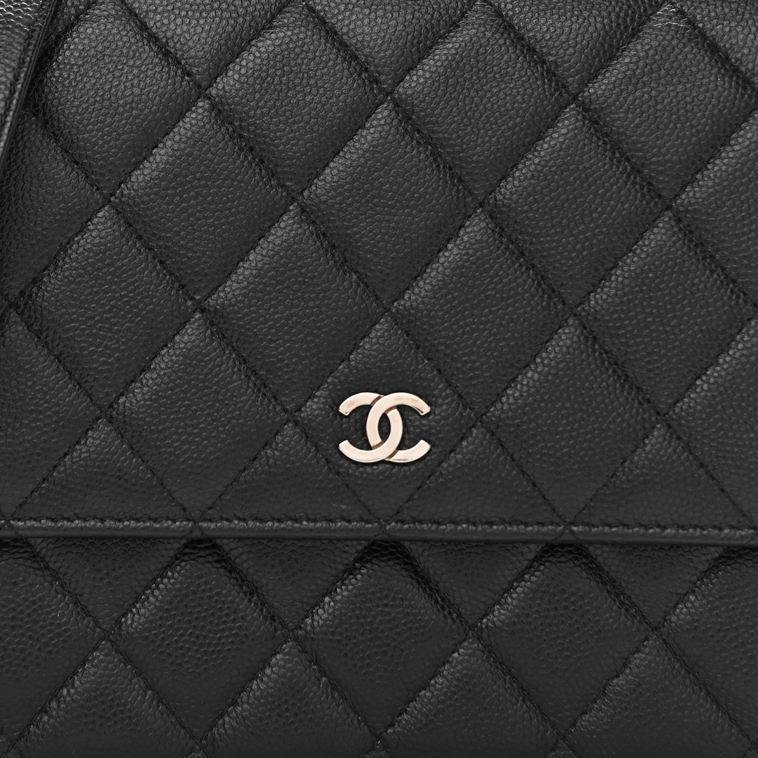 Chanel Caviar Quilted Square Wallet On Chain WOC Black 9 of 12