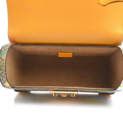 Gucci GG Supreme Monogram Flora Small Padlock Bamboo Shoulder Bag Beige Multicolor Crop 5 of 10