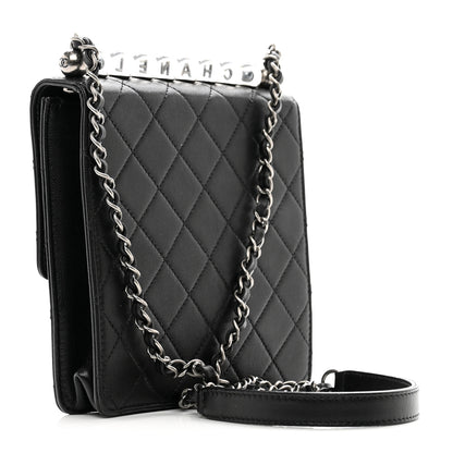 Chanel Goatskin Quilted Chic Pearls Flap Black 3 of 11