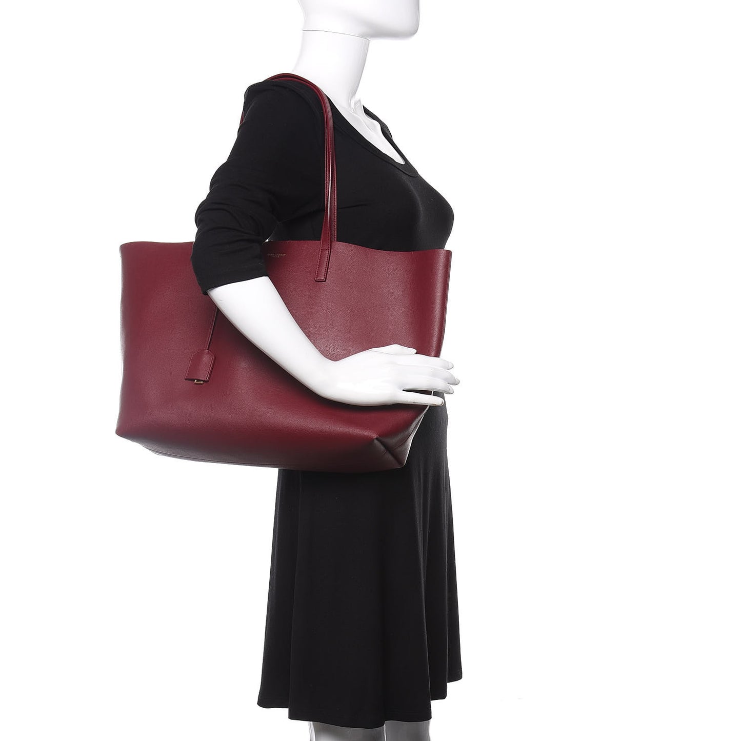 Calfskin Large Shopping Tote Carmin