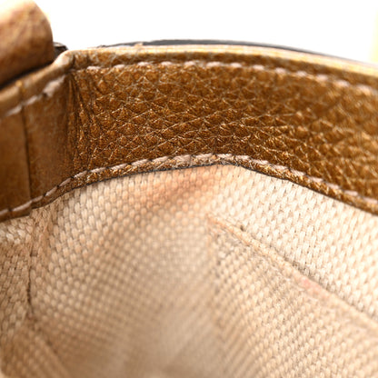 Gucci Metallic Pebbled Calfskin Small Soho Flap Crossbody Gold Ombre 13 of 18
