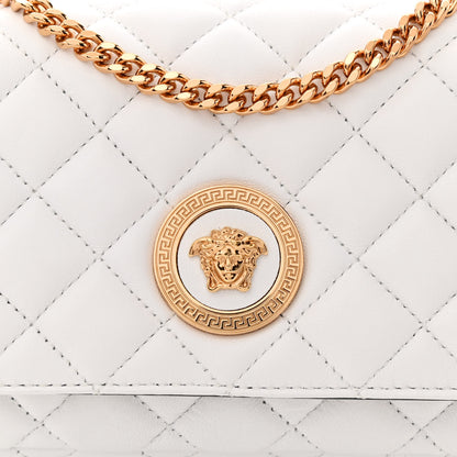 Versace Nappa Quilted Small Medusa Chain Crossbody White 8 of 10