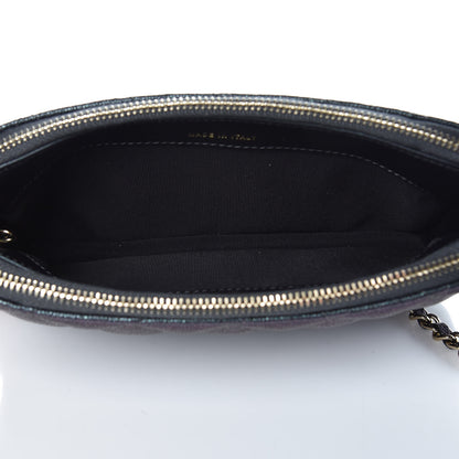 Chanel Iridescent Caviar Quilted Clutch With Chain Black 5 of 11