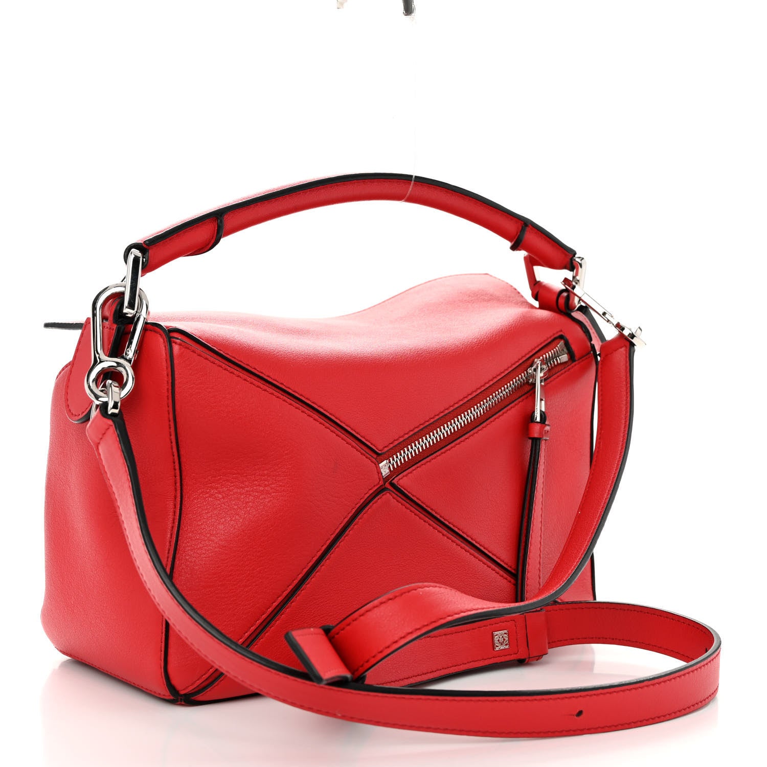 Loewe Calfskin Small Puzzle Bag Scarlet 3 of 9