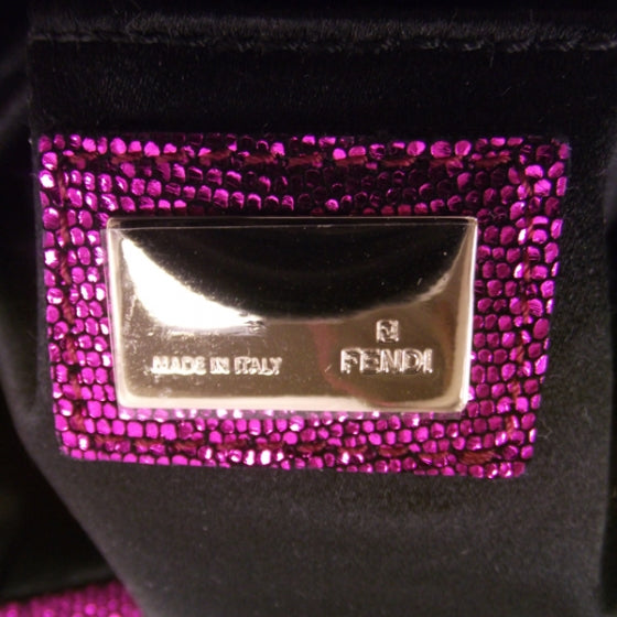 Fendi Satin Ruffled Borderline Clutch 6 of 9
