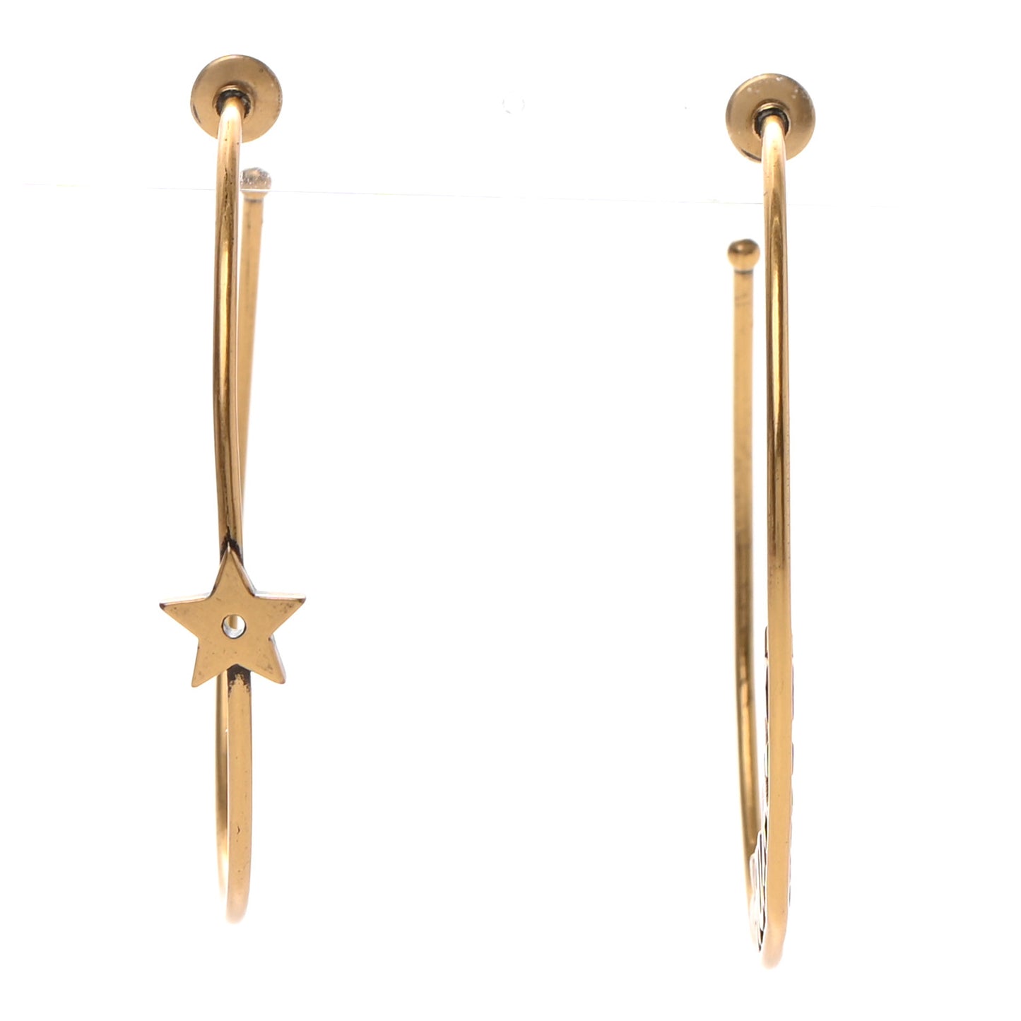 Metal J'Adior Hoop Earrings Aged Gold
