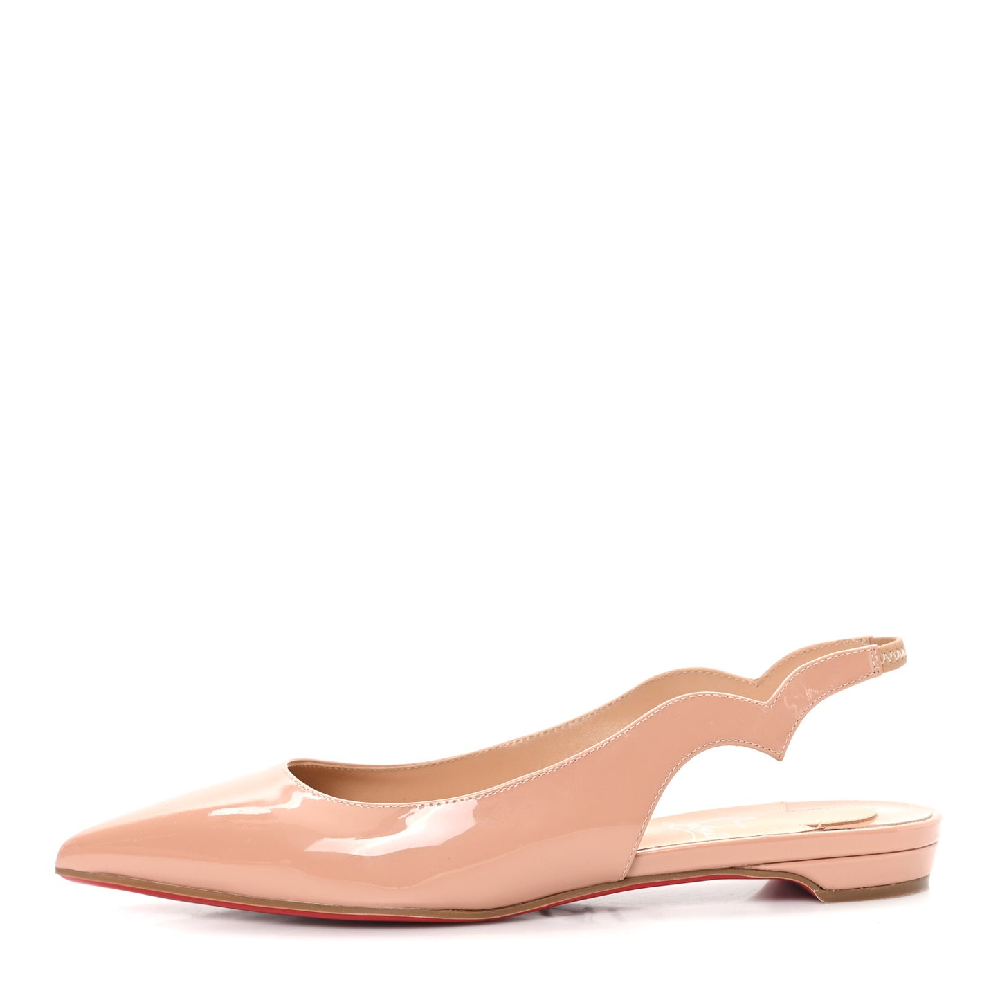 Patent Hot Chickita Slingback Flats 35.5 Nude
