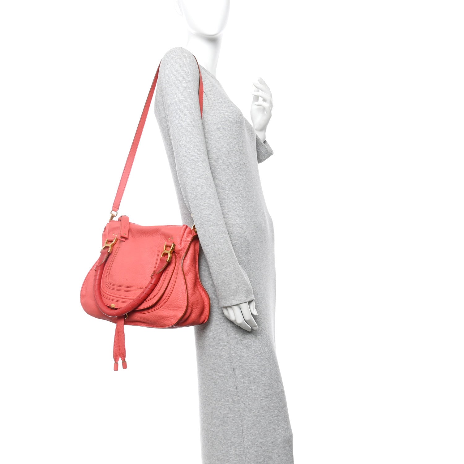Chloe Calfskin Small Marcie Satchel Paradise Pink 3 of 19