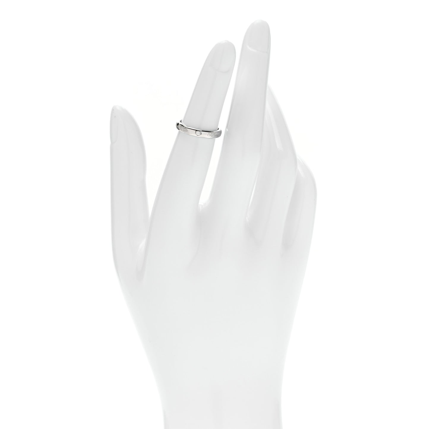 Platinum Diamond 3mm Notes Ring 48 4.5