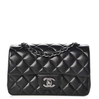 Chanel Lambskin Quilted Mini Rectangular Flap Black 1 of 9