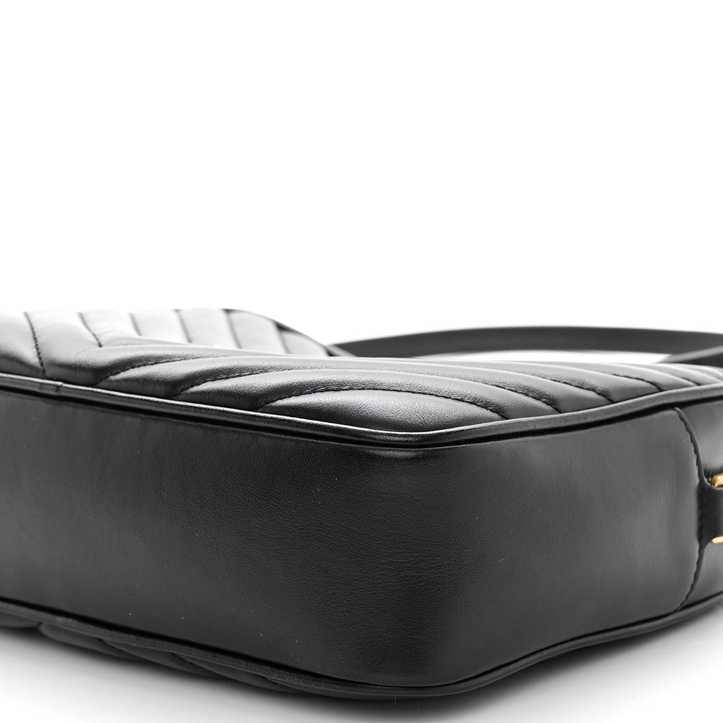Calfskin Matelasse Monogram Lou Camera Bag Black