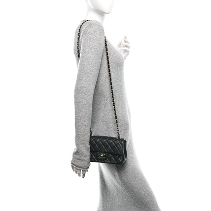 Chanel Lambskin Quilted Mini Rectangular Flap Black 2 of 11
