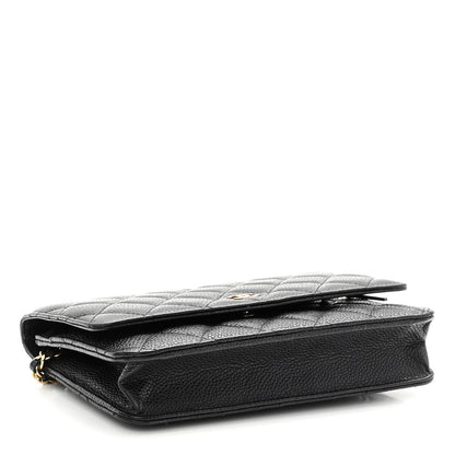 Chanel Caviar Quilted Wallet On Chain WOC Black 4 of 10