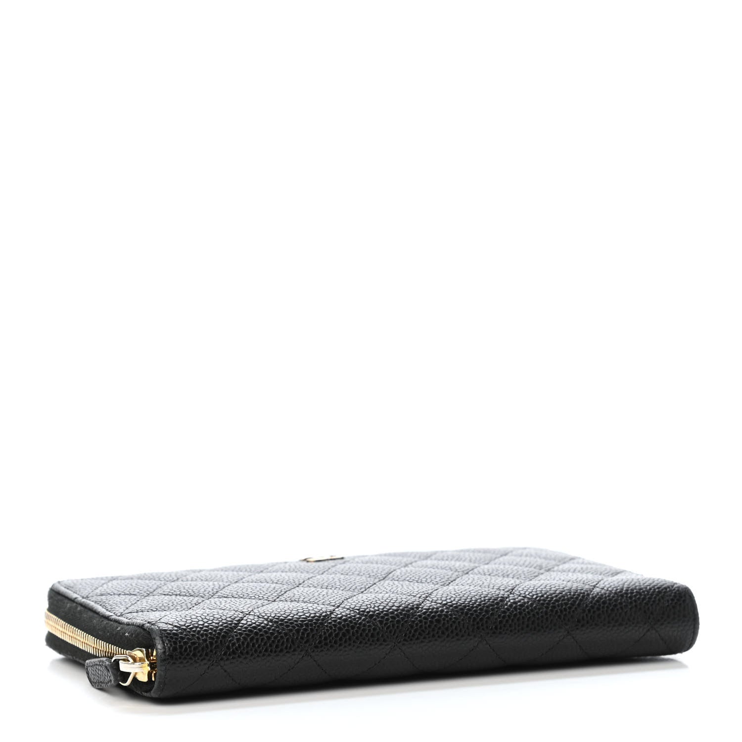 Chanel Caviar Quilted Large Zip Around Organizer Wallet Black 3 of 5