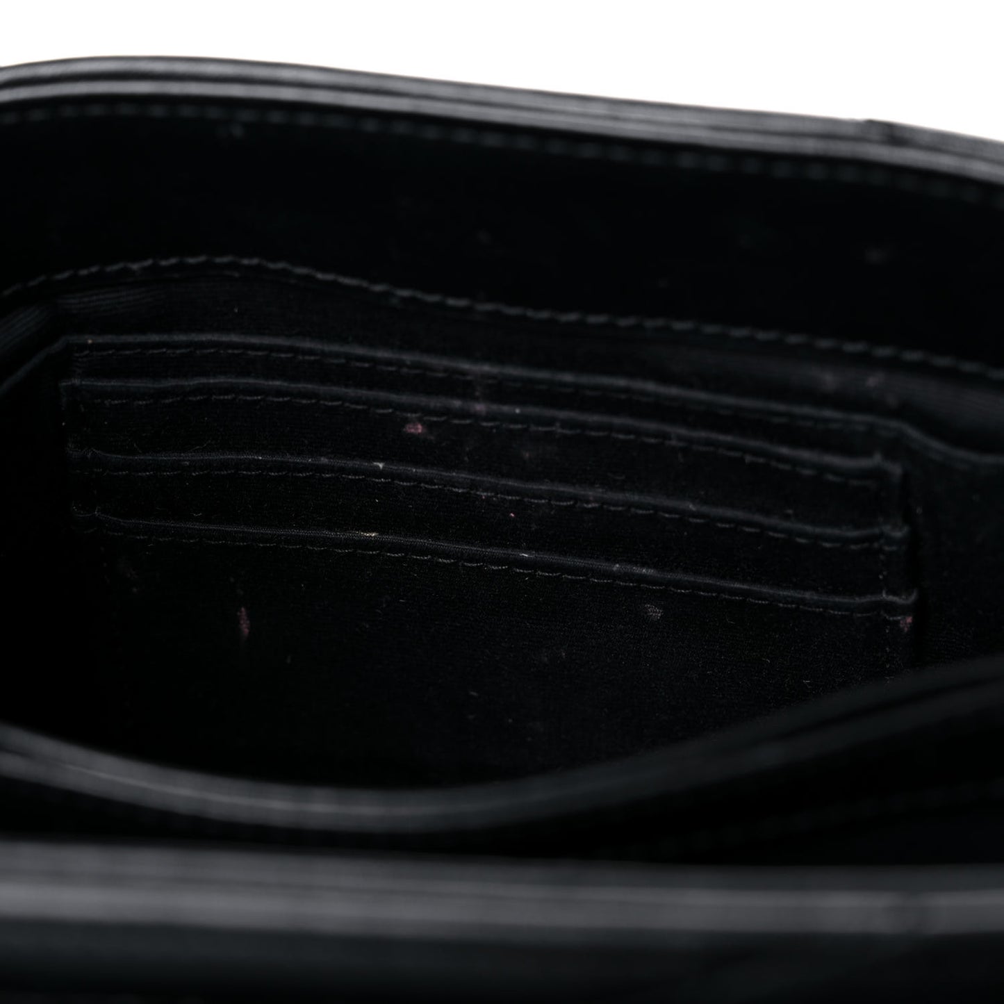 Calfskin Y Quilted Monogram Toy Loulou Crossbody Bag Black