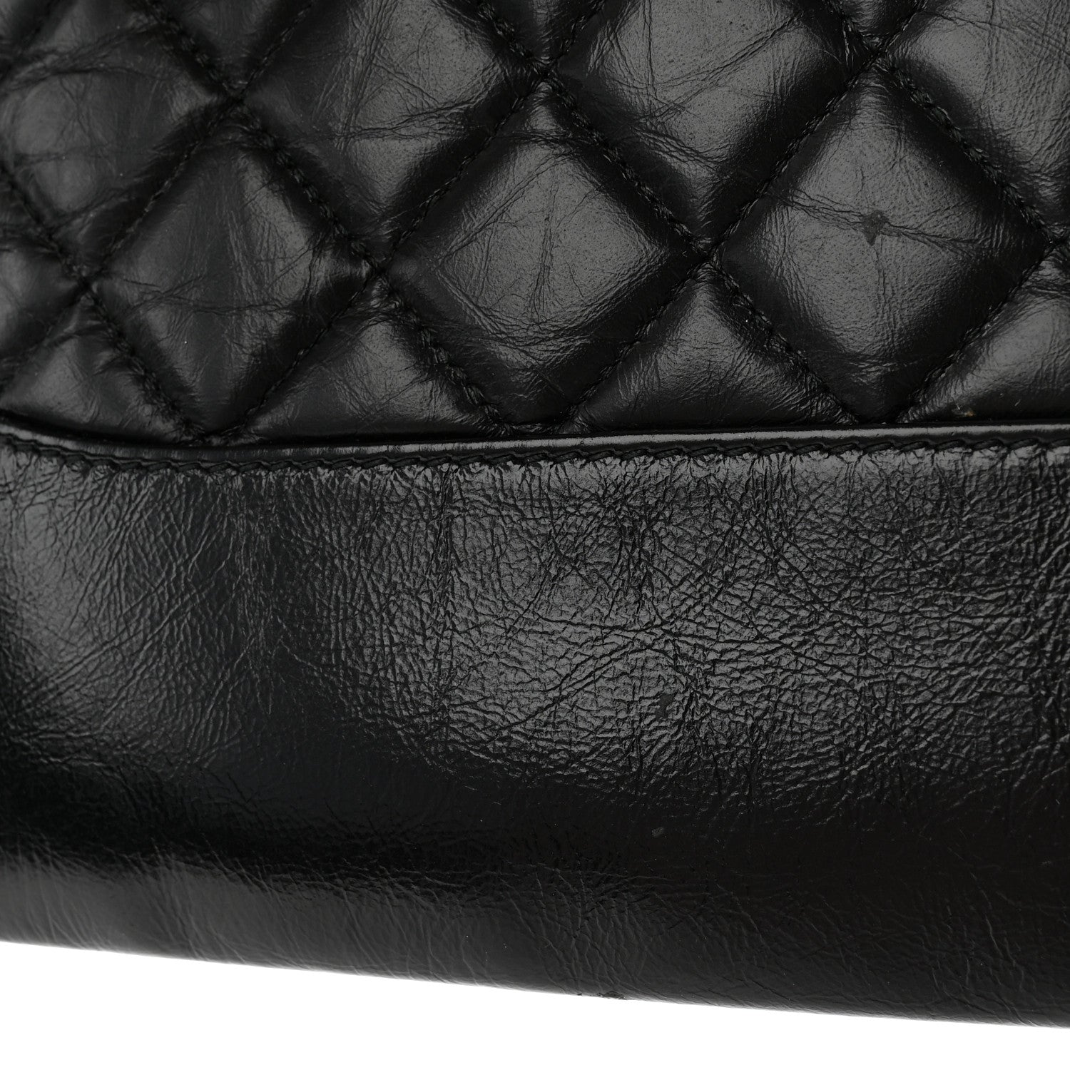 Chanel Aged Calfskin Quilted Medium Gabrielle Cosmetic Case Black 9 of 11