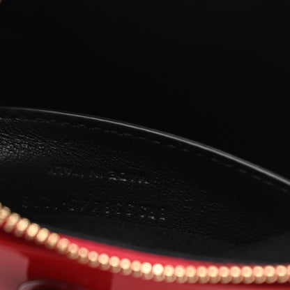 Saint Laurent Patent Sac Coeur Heart Shaped Clutch Red 7 of 11