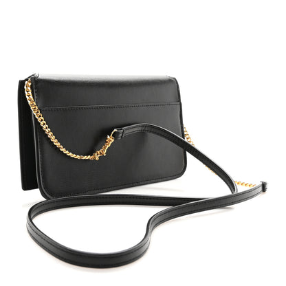 Saint Laurent Smooth Calfskin Monogram Phone Holder Crossbody Black 3 of 9