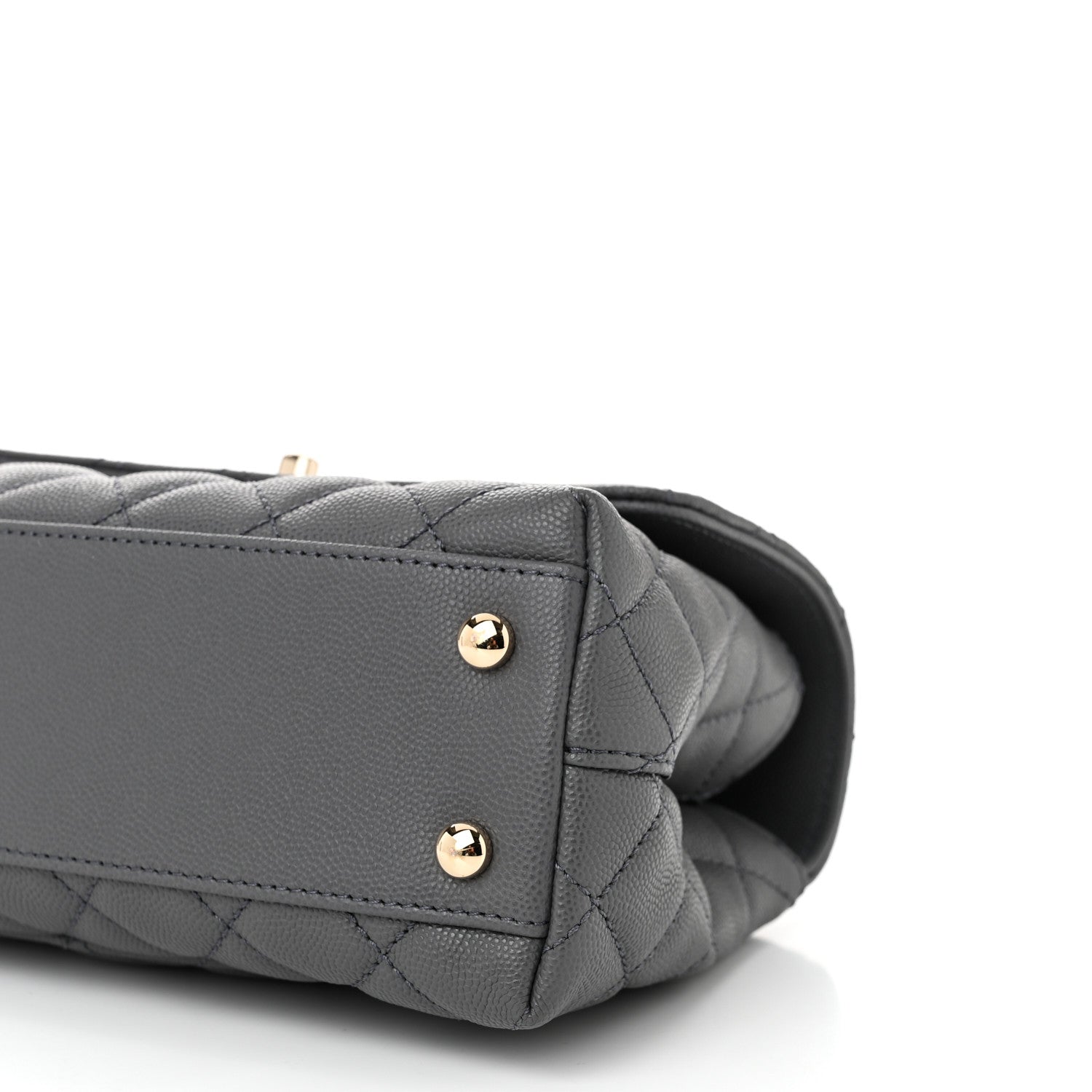 Chanel Caviar Quilted Mini Coco Handle Flap Grey 10 of 11