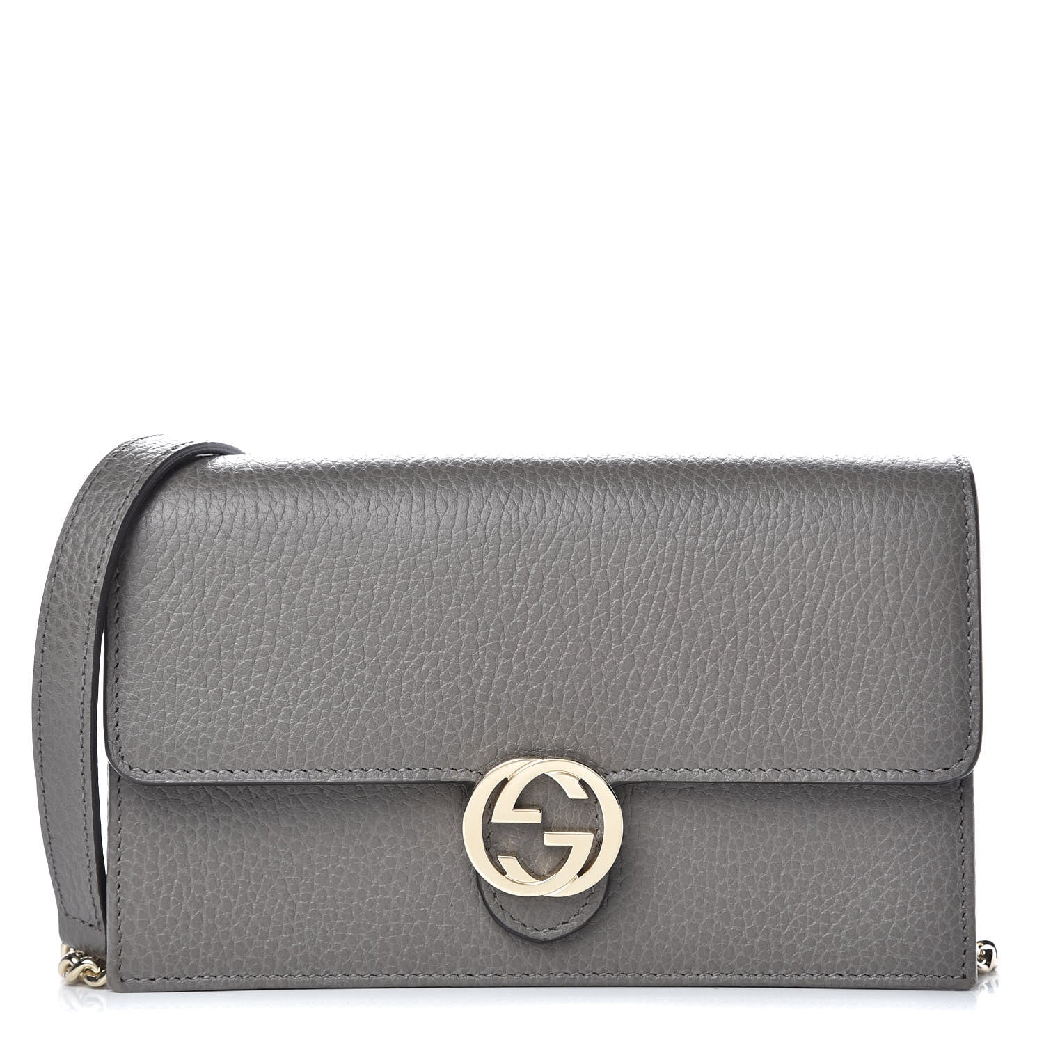Gucci Dollar Calfskin Interlocking G Chain Wallet Loess 1 of 9