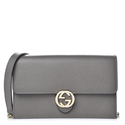 Gucci Dollar Calfskin Interlocking G Chain Wallet Loess 1 of 9