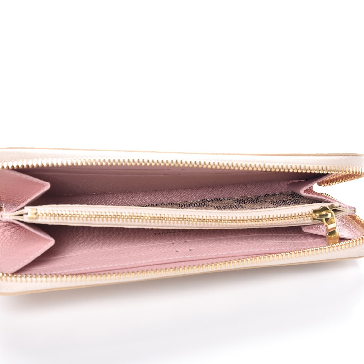 Louis Vuitton Damier Azur Clemence Wallet Rose Ballerine 5 of 8