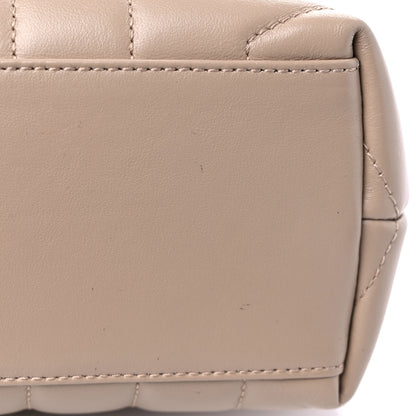 Saint Laurent Calfskin Y Quilted Monogram Small Loulou Chain Satchel Dark Beige 13 of 17