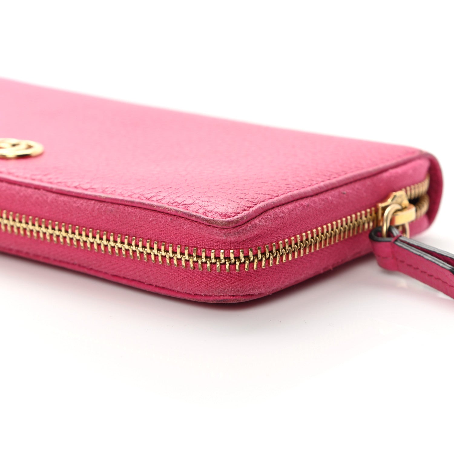 Gucci Dollar Calfskin GG Marmont Zip Around Wallet Box Pink 11 of 13