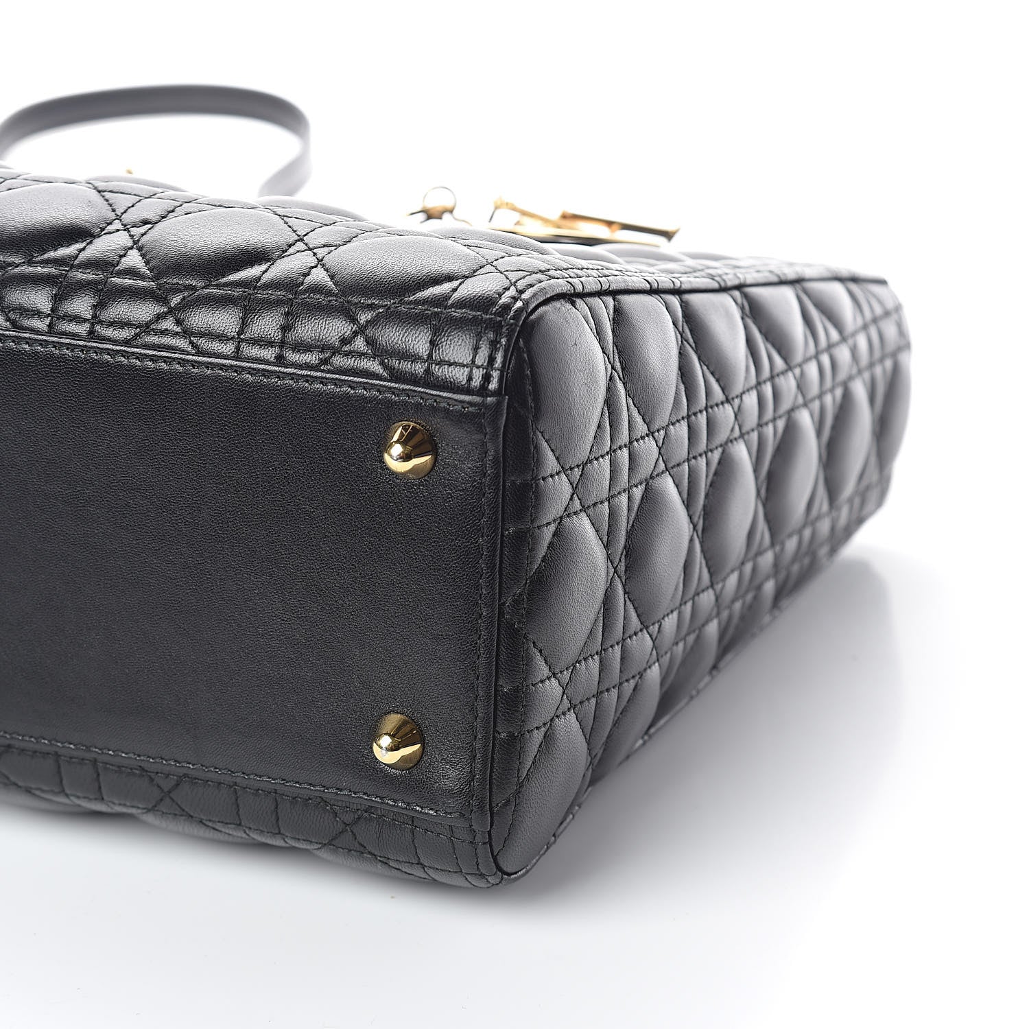 Christian Dior Lambskin Cannage Large Lady Dior Black 8 of 8