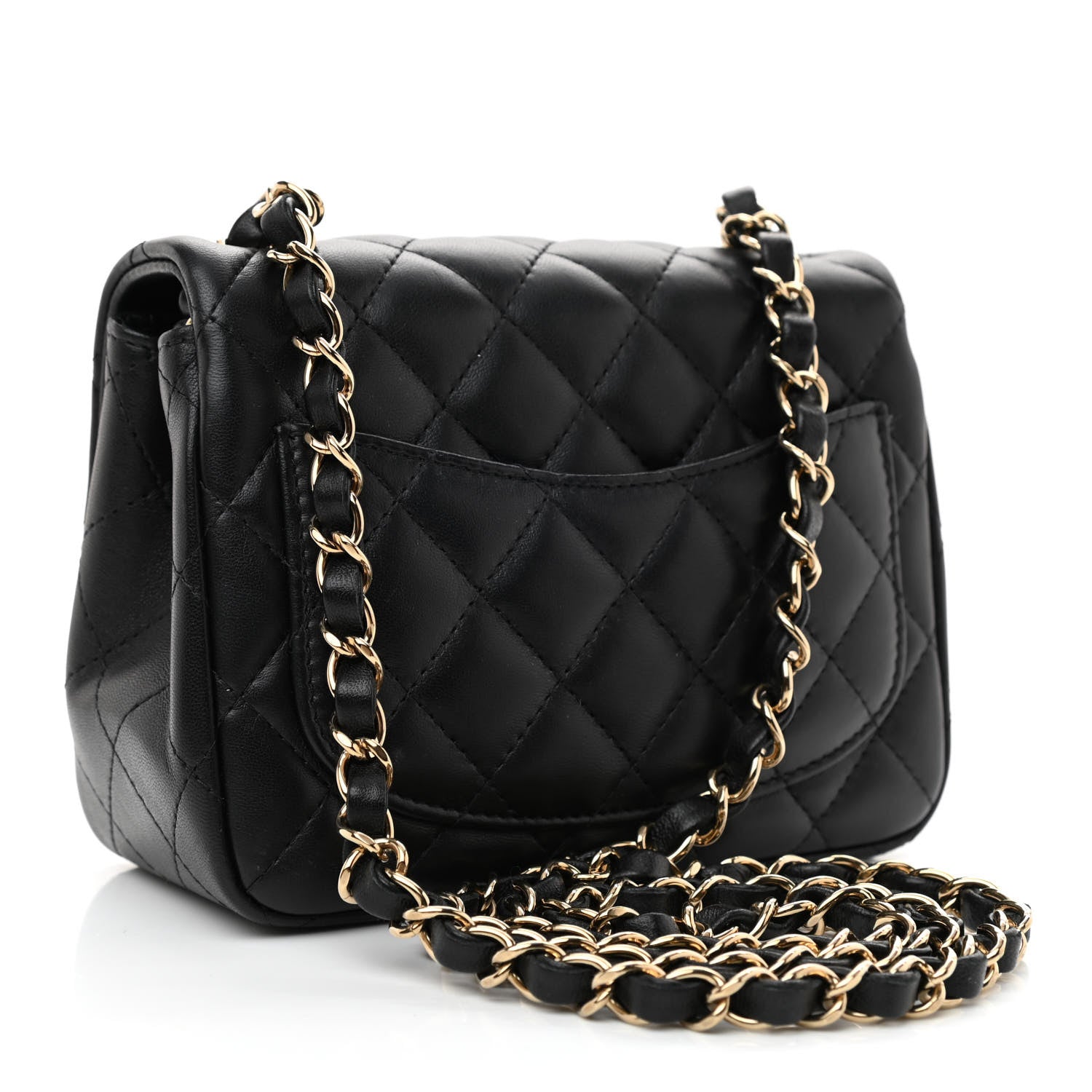 Chanel Lambskin Quilted Mini Square Flap Black 3 of 10
