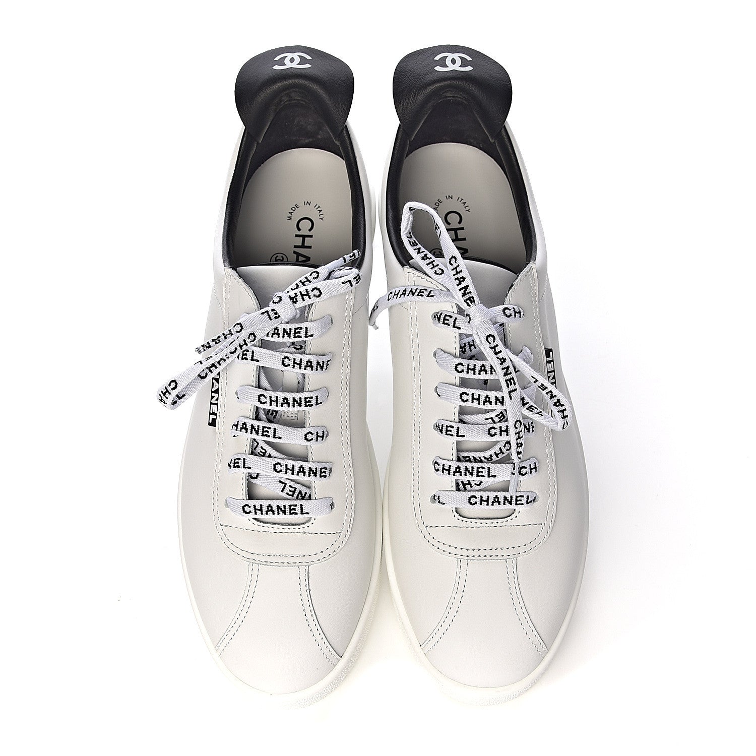 Chanel Calfskin Mens CC Sneakers 43 White 13 of 13