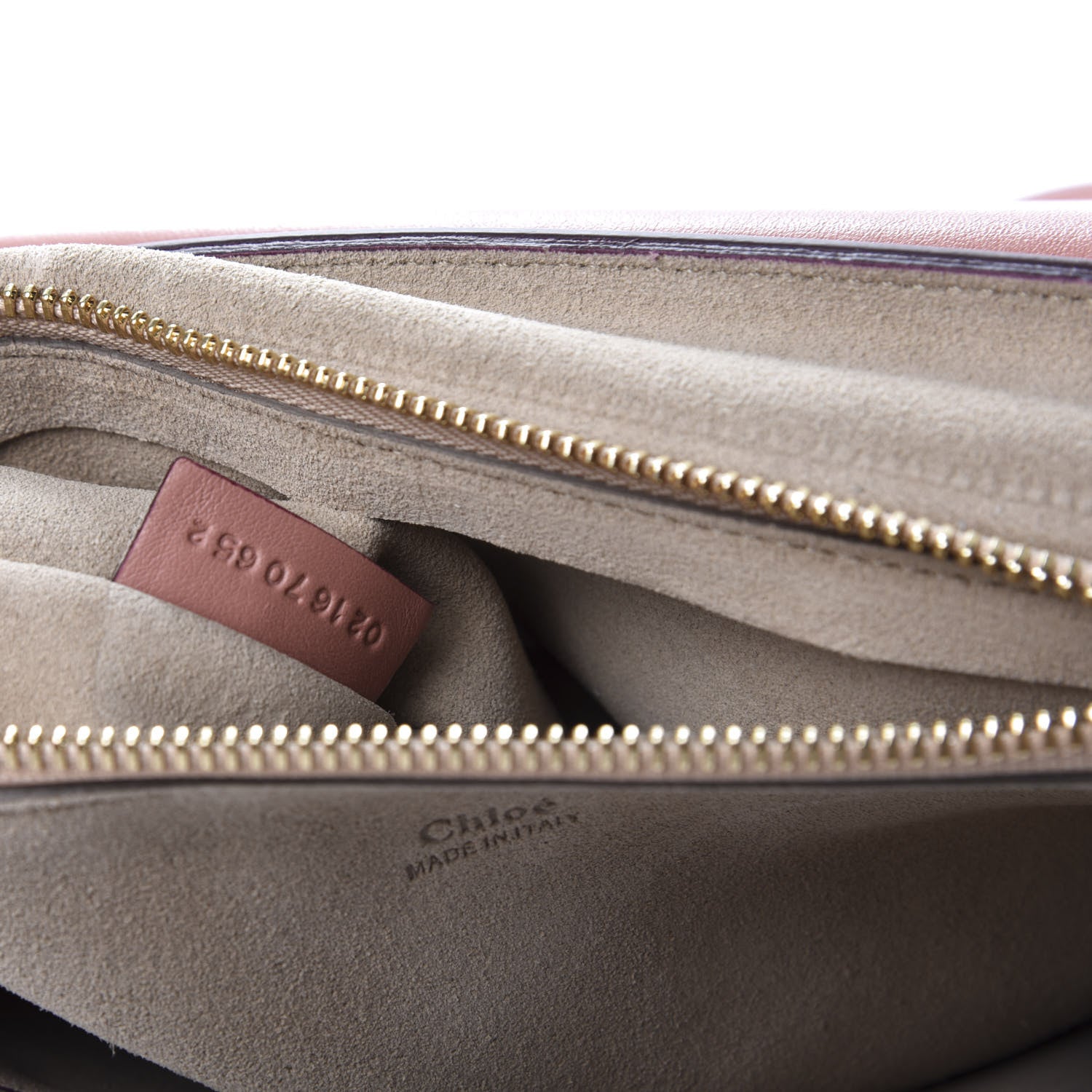 Chloe Calfskin Suede Medium Faye Shoulder Bag Misty Rose Dark Purple 9 of 12
